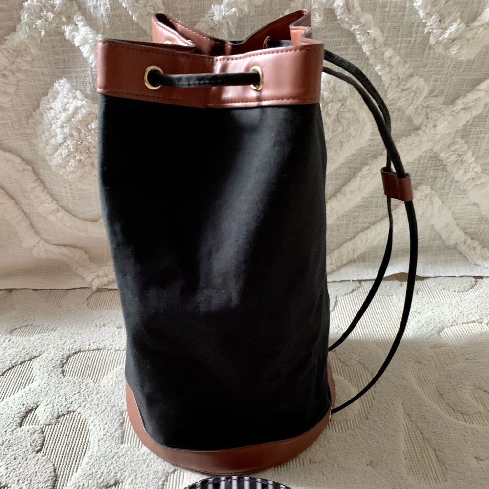 Henri Bendel Canvas Drawstring Backpack - image 3